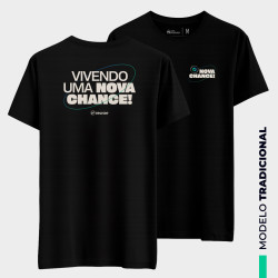 Camiseta Tradicional - Coleção Nova Chance - Preta