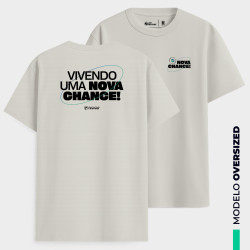Camiseta Oversized - Coleção Nova Chance - Off White